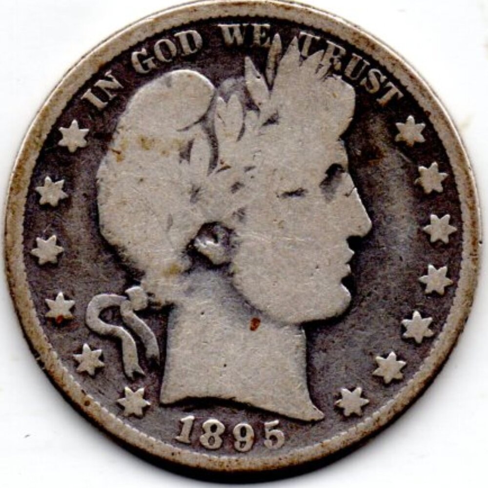 Granny Estate Find - 1895 Liberty Head, or Barber Half Dollar - 90% Silver